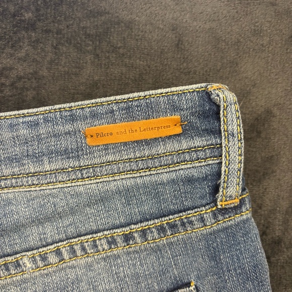 Anthropologie Blue Denim Shorts Classic Distressed Pilcro Size 28 - Picture 5 of 6